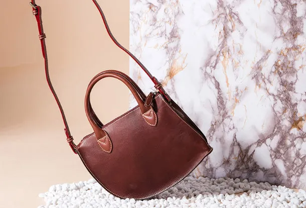 Handmade Genuine Leather Handbag Shopper Bag Crossbody Bag Shoulder Bag Purse For Women