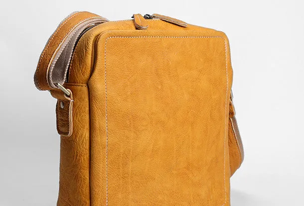 Handmade leather men messenger large vintage shoulder laptop bag vintage bag