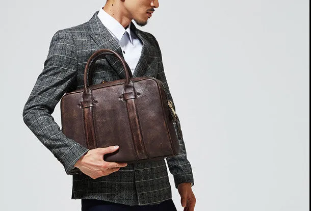 Handmade leather men messenger large vintage shoulder laptop bag vintage bag