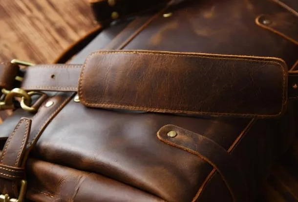 Handmade leather mens Briefcases Messenger bags Vintage Laptop Briefcases Business Briefcases