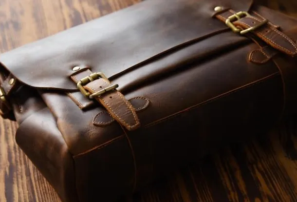 Handmade leather mens Briefcases Messenger bags Vintage Laptop Briefcases Business Briefcases