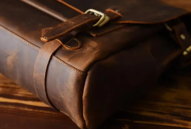 Handmade leather mens Briefcases Messenger bags Vintage Laptop Briefcases Business Briefcases