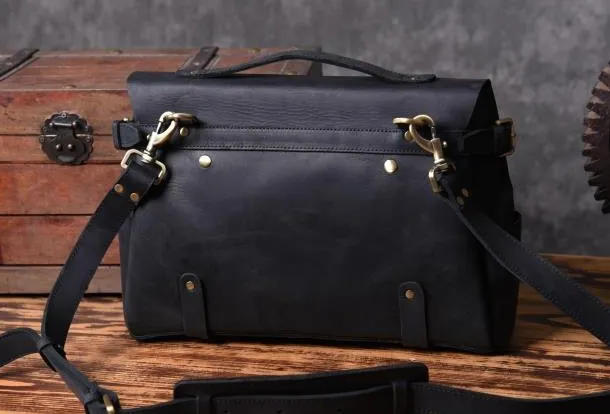 Handmade leather mens Briefcases Messenger bags Vintage Laptop Briefcases Business Briefcases