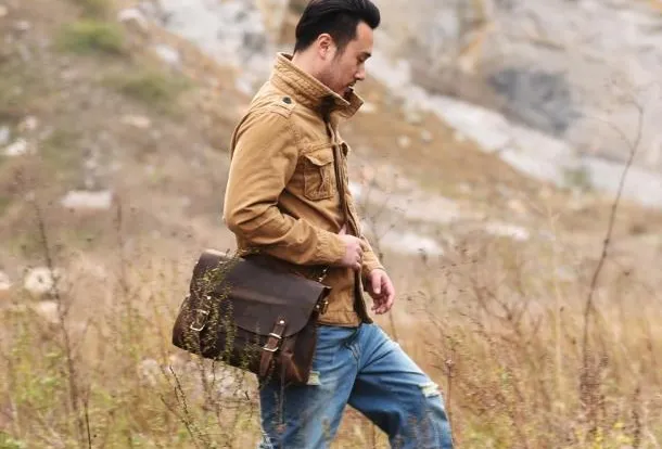 Handmade leather mens Briefcases Messenger bags Vintage Laptop Briefcases Business Briefcases