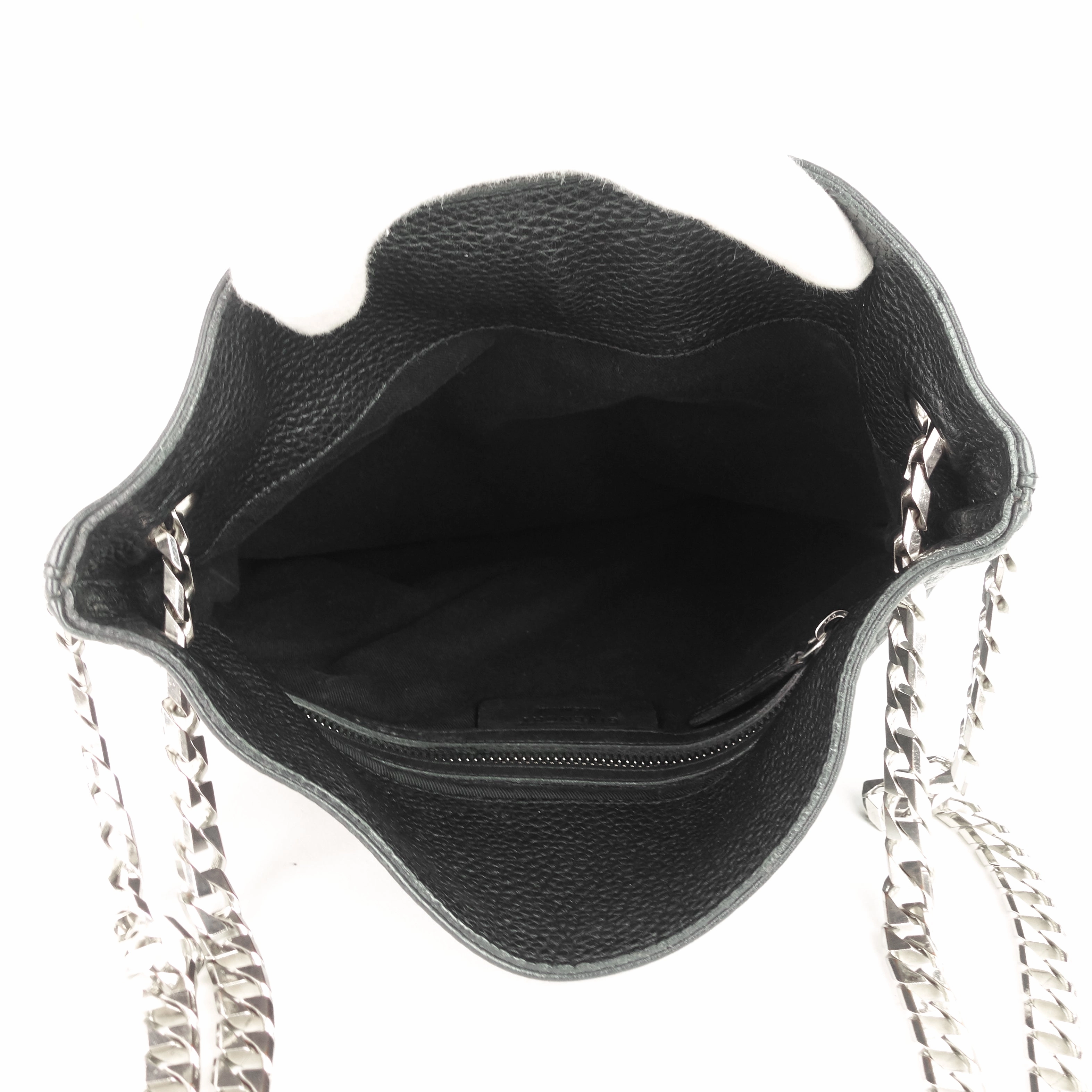 HDG Flat Pebbled Calfskin Leather Tote Bag