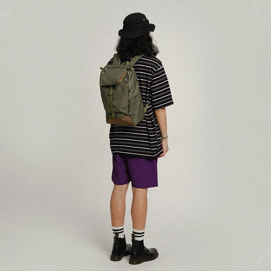 HELLOLULU Saro Utility Flap Backpack Molive Drab