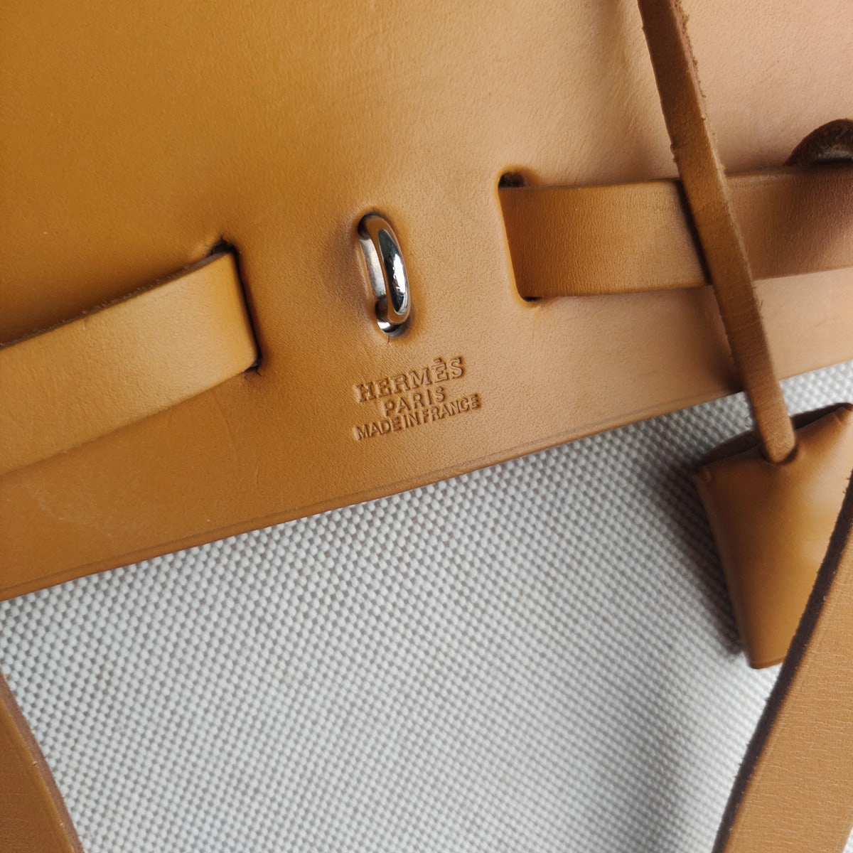 Hermes Herbag Backpack Sac a Dos Caramel - [G] Stamp