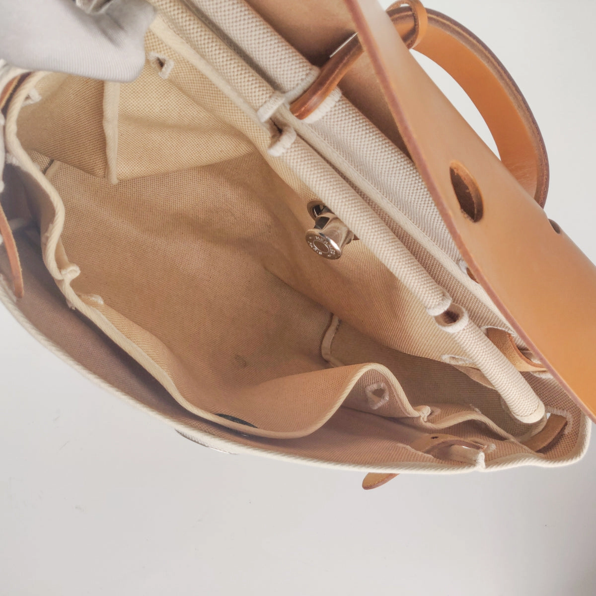 Hermes Herbag Backpack Sac a Dos Caramel - [G] Stamp