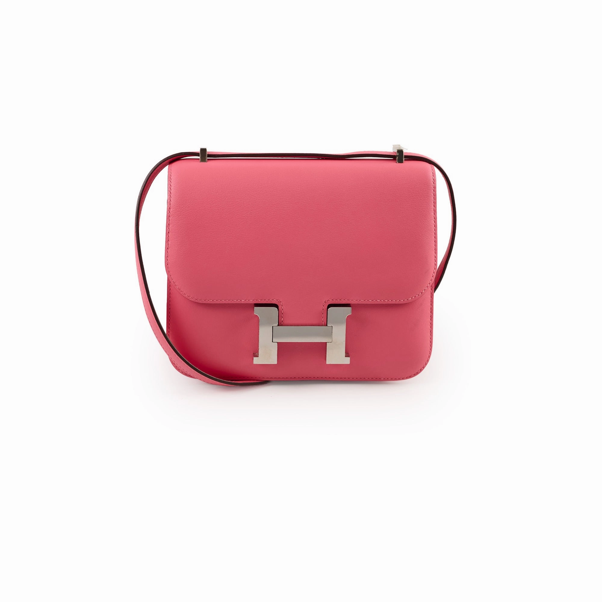 Hermes Mini Constance 18 Rose Azalea Swift A Stamp