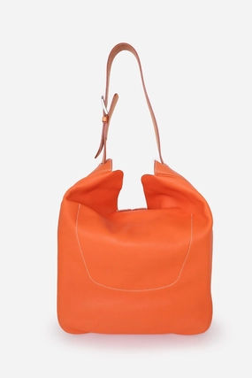 Herms 2014 Orange Swift & Clemence Virevolte 29 Shoulder Bag