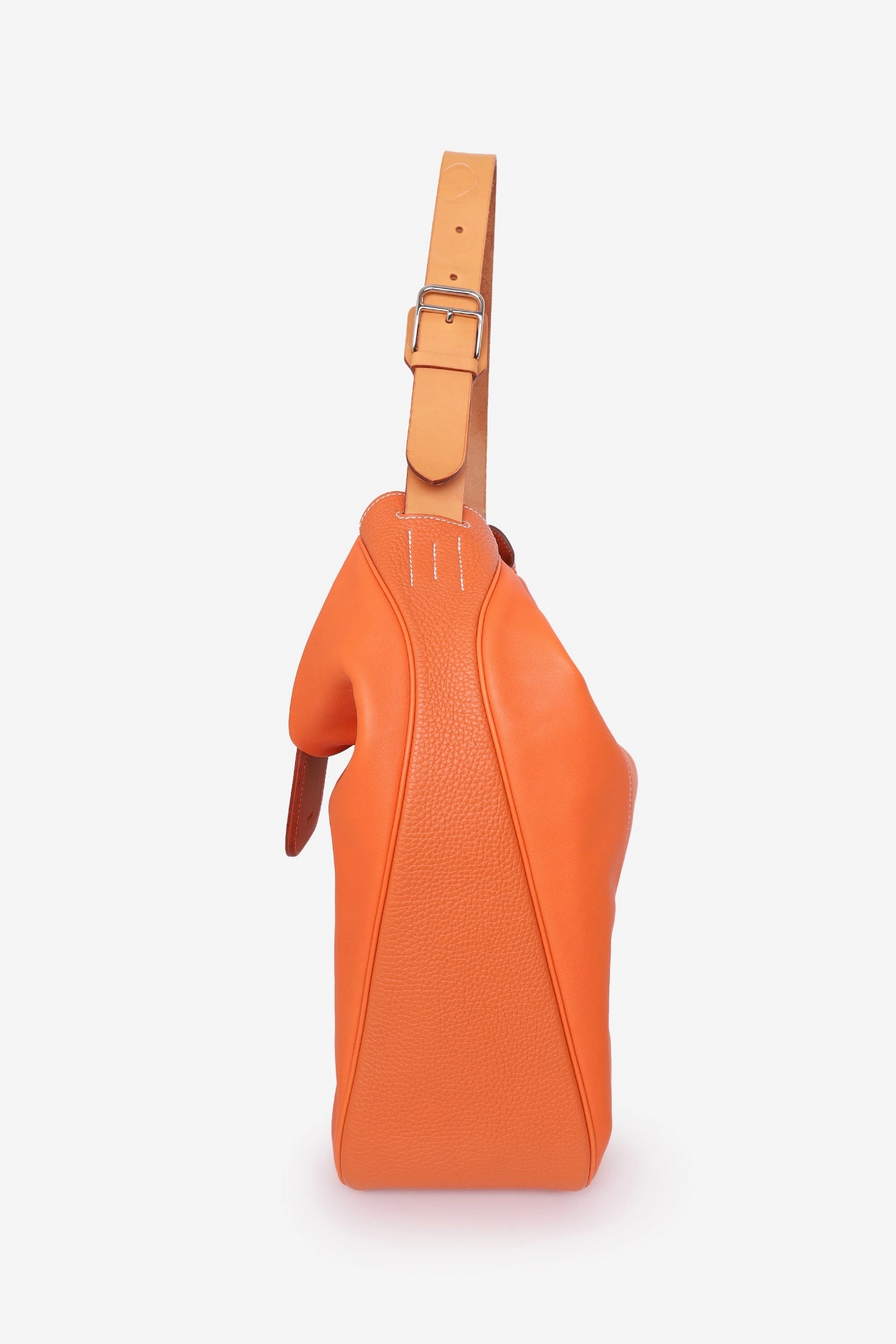 Herms 2014 Orange Swift & Clemence Virevolte 29 Shoulder Bag