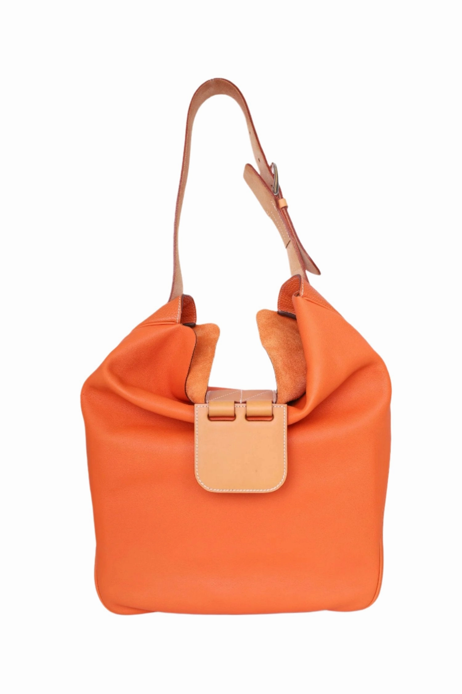 Herms 2014 Orange Swift & Clemence Virevolte 29 Shoulder Bag