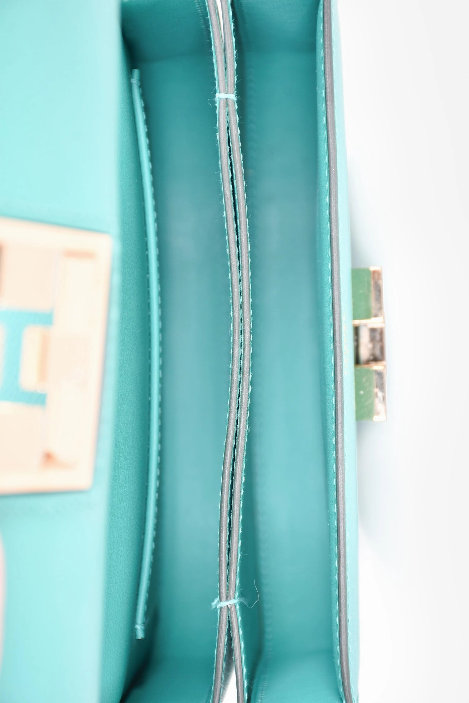 Herms 2019 Teal Epsom Leather Mosaique Au 24-17 Crossbody Bag