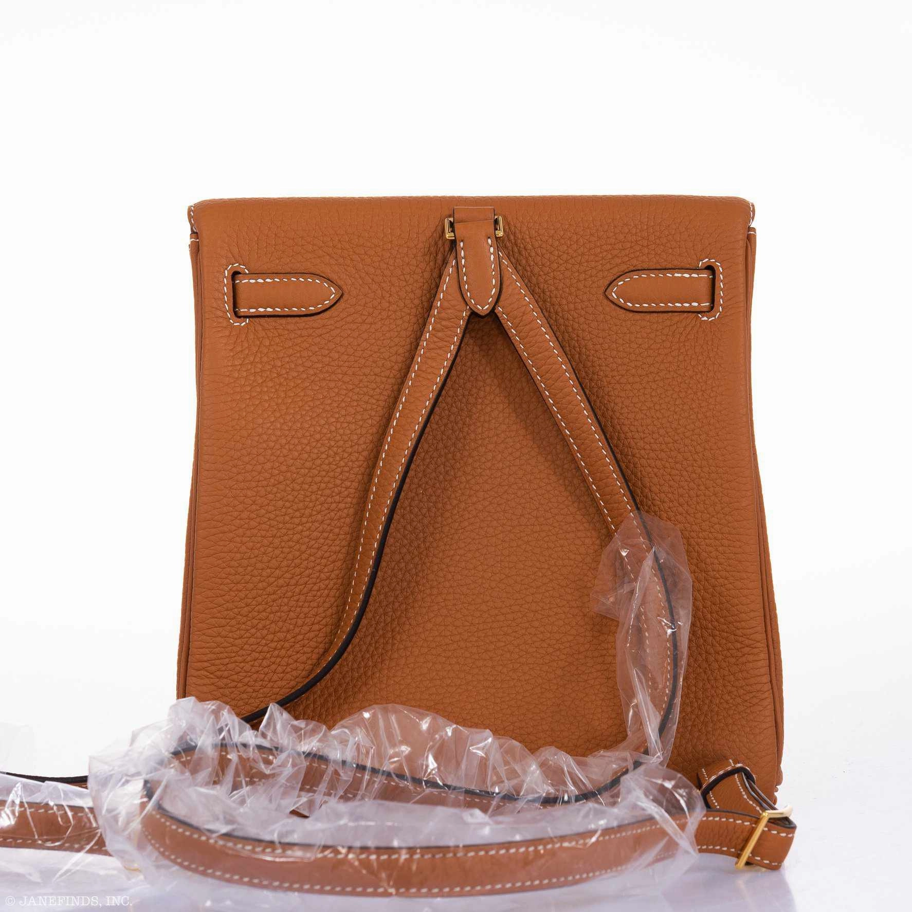 Herms Kelly Ado II Backpack Gold Clemence Gold Hardware * 2018
