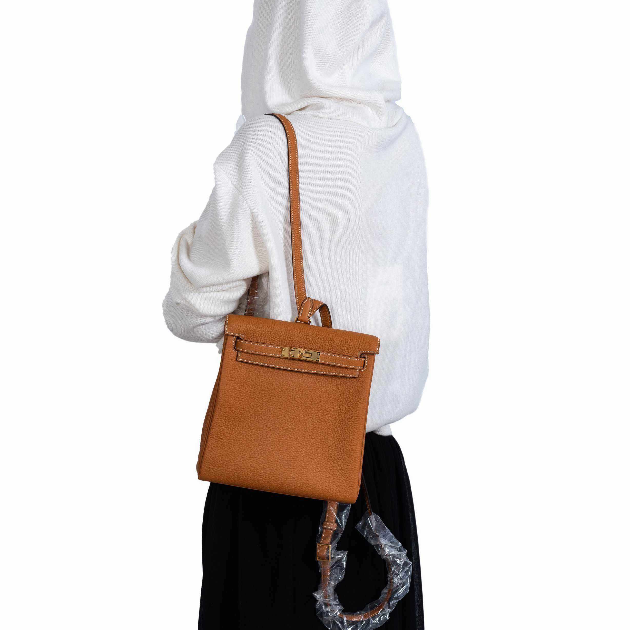 Herms Kelly Ado II Backpack Gold Clemence Gold Hardware * 2018
