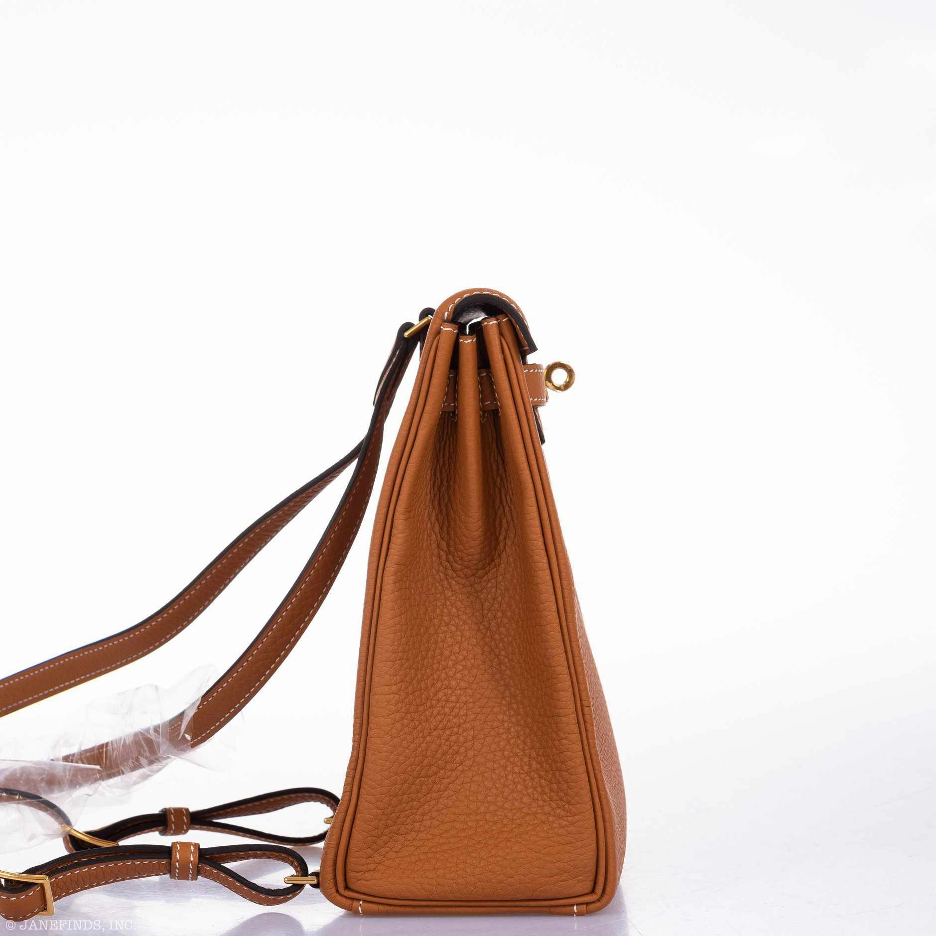 Herms Kelly Ado II Backpack Gold Clemence Gold Hardware * 2018