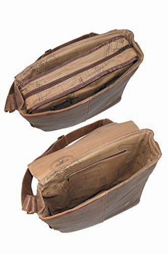 Hidesign By Scully Aerosquadron Messenger Laptop Messenger Bag,Antique Brown,One Size