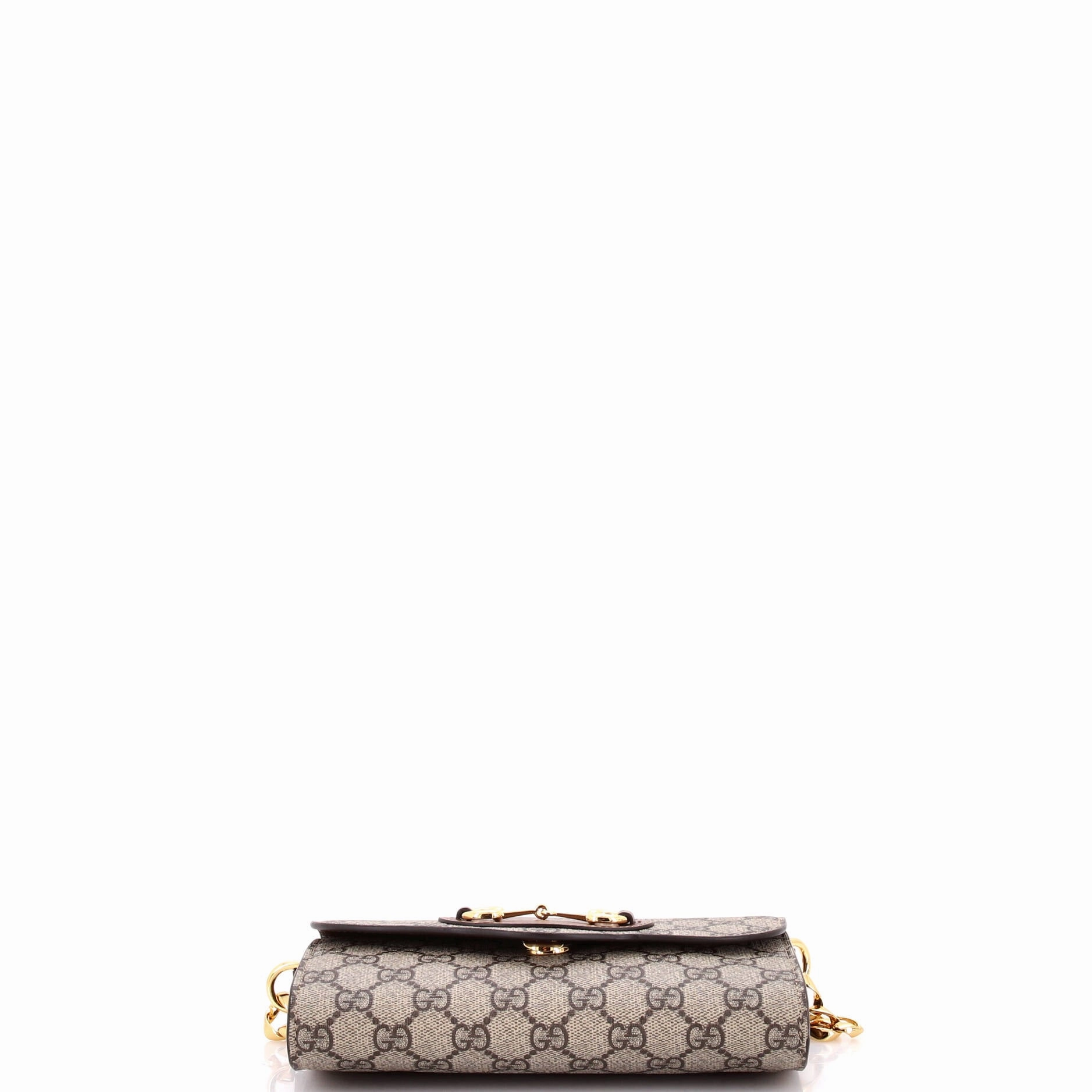 Horsebit 1955 Curved Flap Shoulder Bag GG Coated Canvas Mini