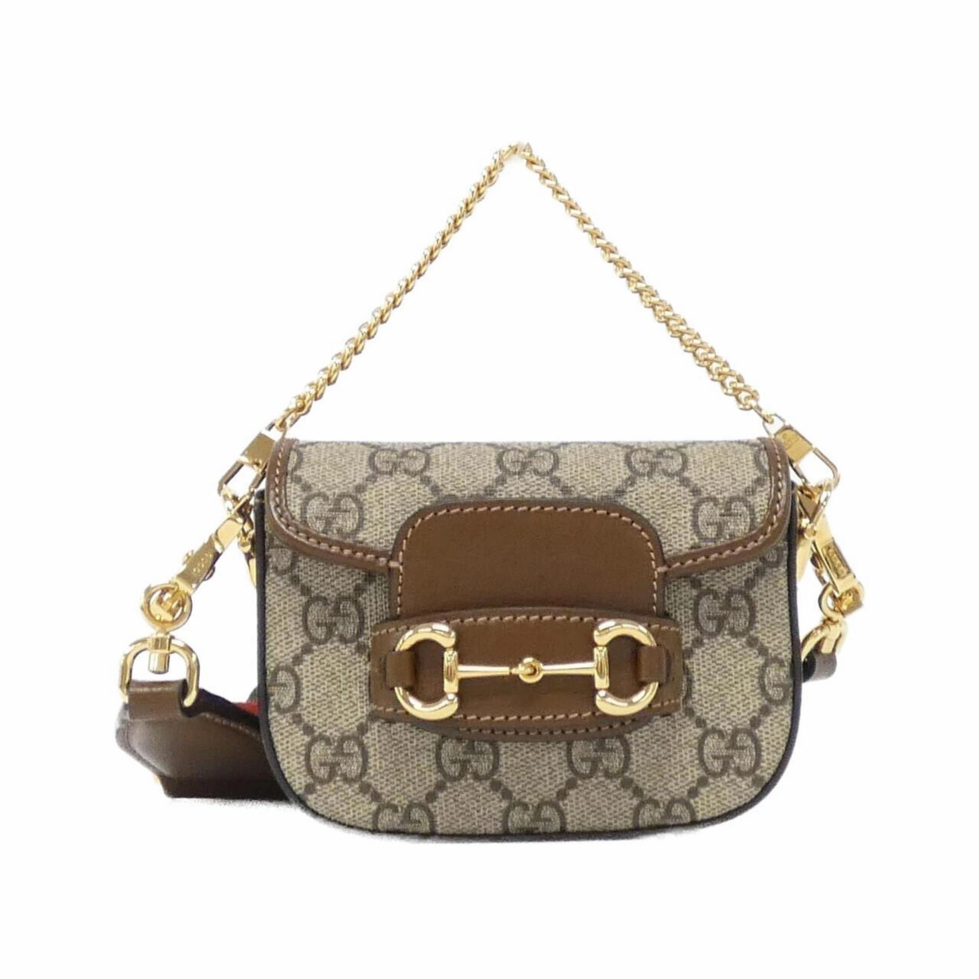 Horsebit Canvas Shoulder Bag with Box and Dust Bag