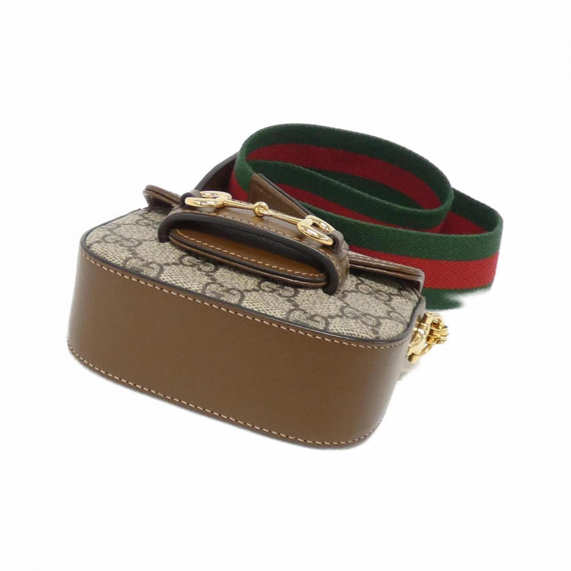 Horsebit Canvas Shoulder Bag with Box and Dust Bag