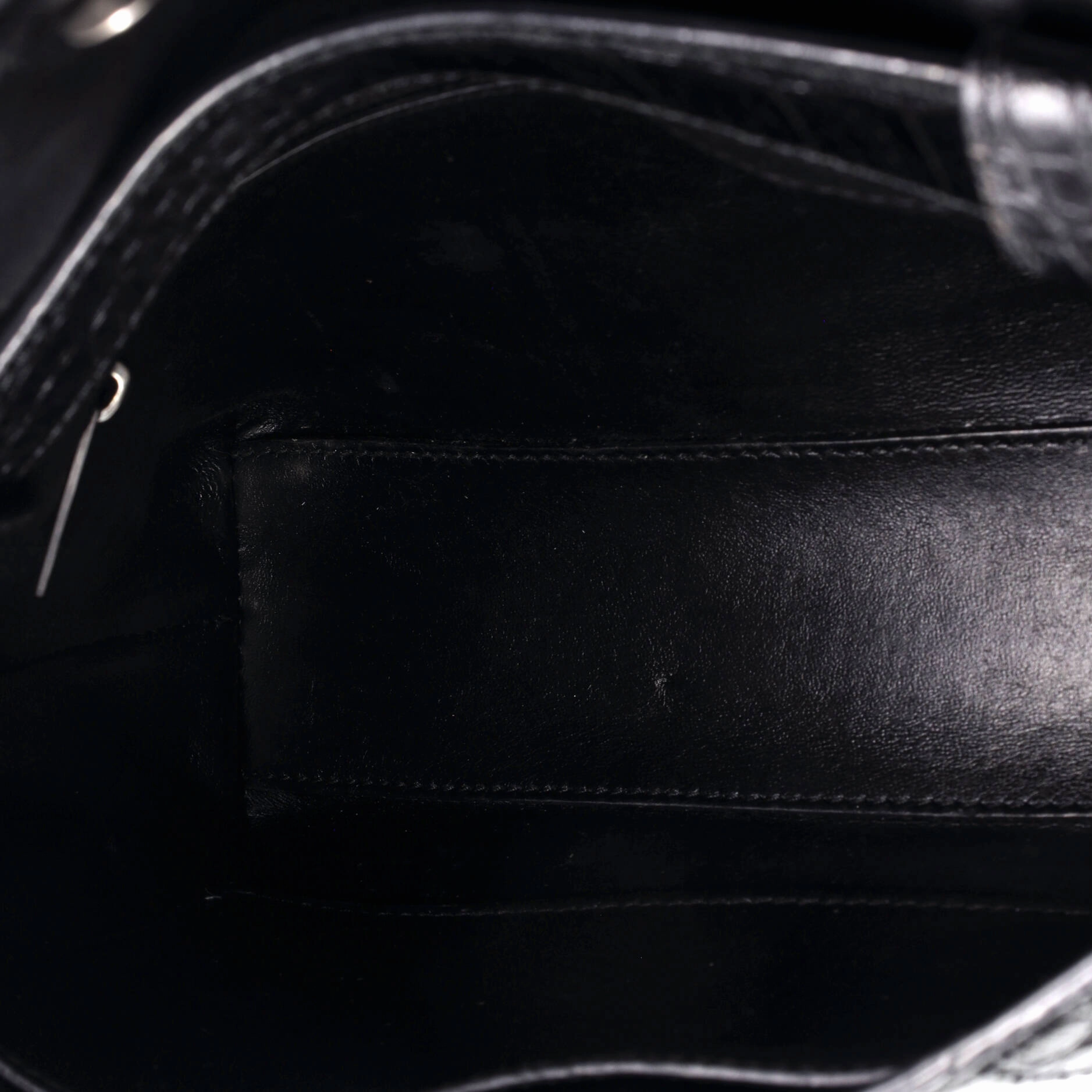 Hourglass Sling Shoulder Bag Crocodile Embossed Leather Small