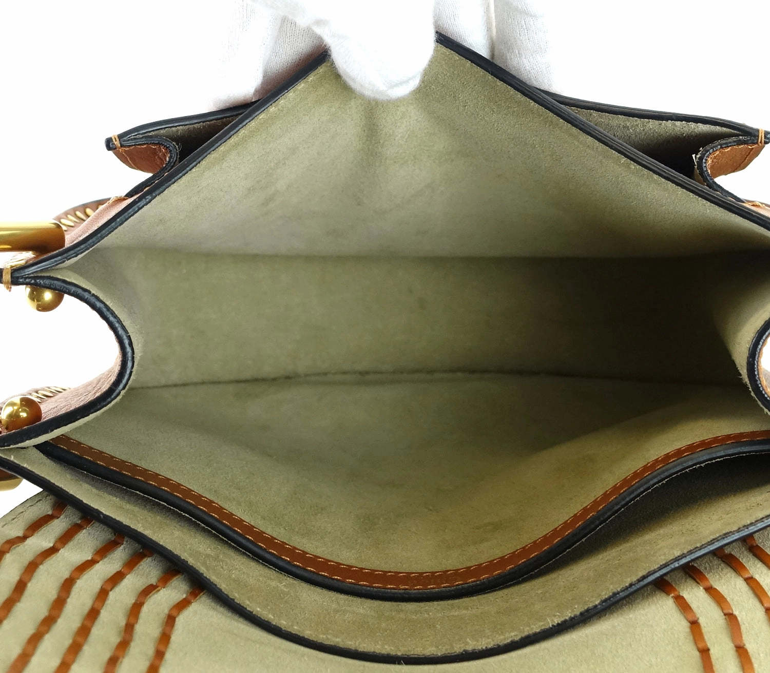 Hudson Whipstitch Medium Calf Leather Bag