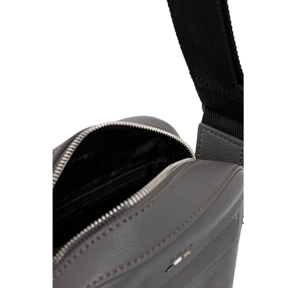 Hugo Boss Gray Recycled Polyethylene Messenger Bag