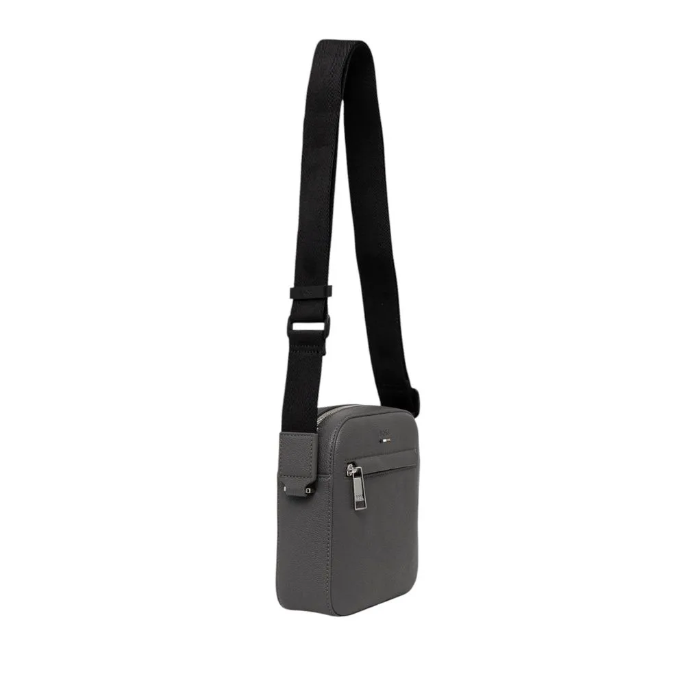 Hugo Boss Gray Recycled Polyethylene Messenger Bag