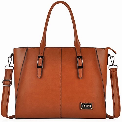 IAITU Laptop Tote Bag,15.6 Inch Crossbody Laptop Bag Casual Work Business Handbag with Smooth