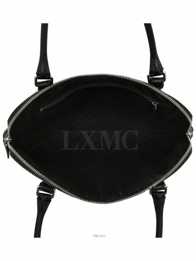 Interlocking perforated GG black shoulder bag 114887