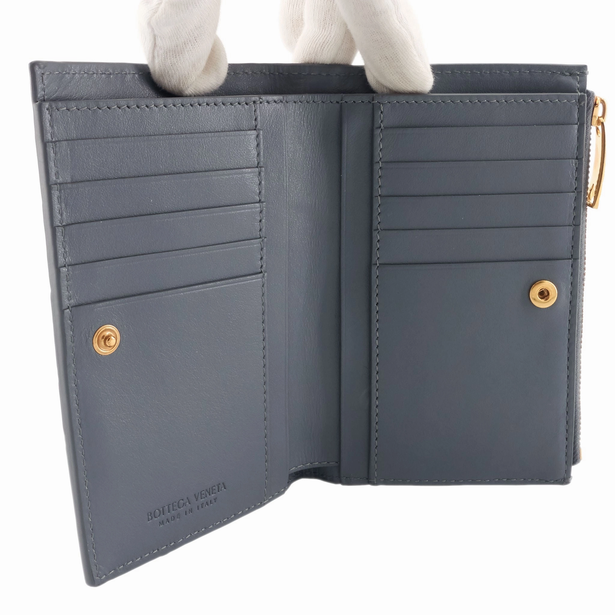 Intrecciato Leather Medium Bifold Wallet