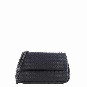 Intrecciato Nappa Leather Expandable Chain Crossbody Bag