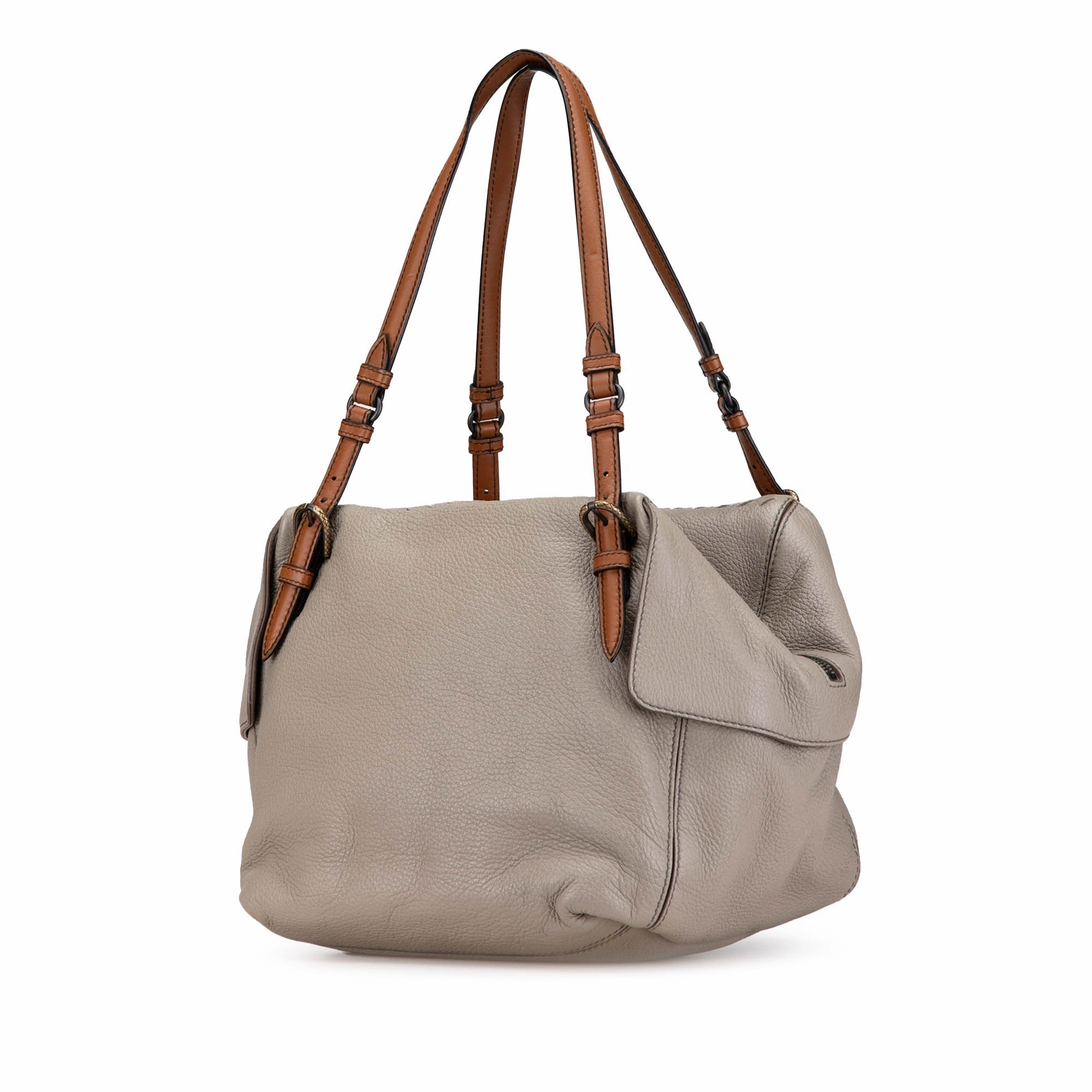 Intrecciato-Trimmed Soft Cube Shoulder Bag