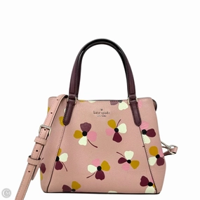 Jackson Dusk Buds Pink Medium Triple Compartment Satchel Designer By Kate Spade, Size: Medium
