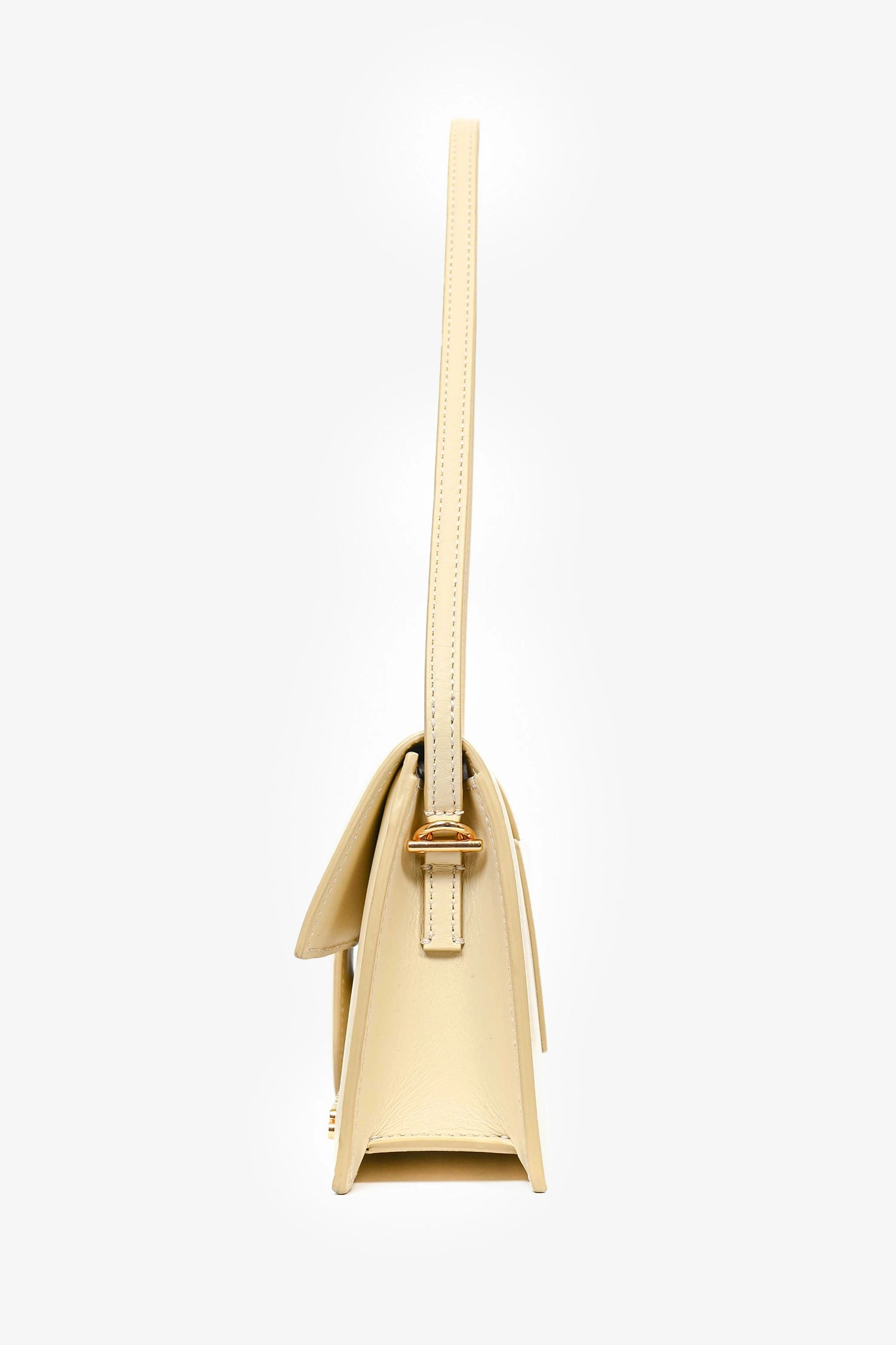 Jacquemus Ivory Leather Long Bambino Shoulder Bag