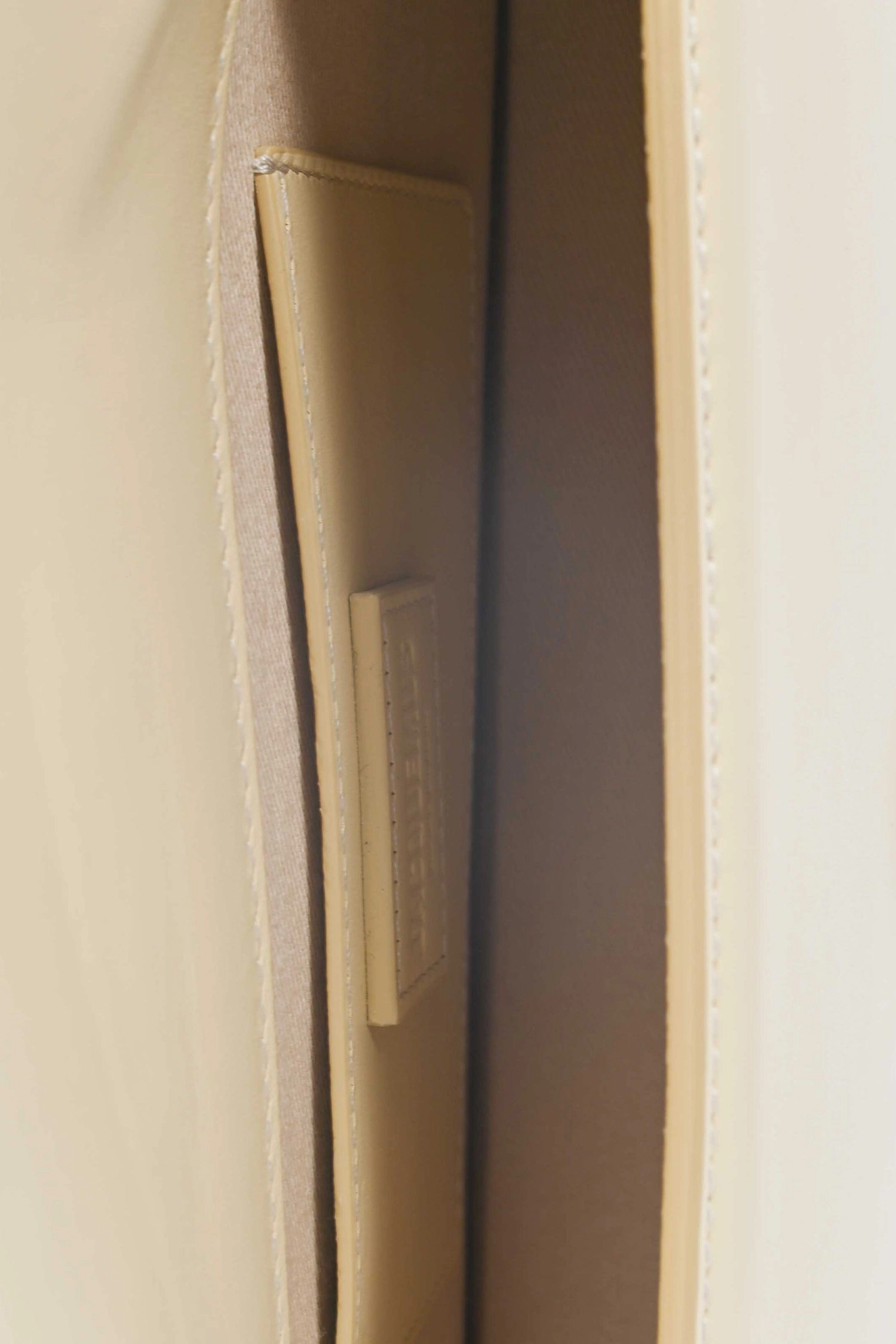 Jacquemus Ivory Leather Long Bambino Shoulder Bag