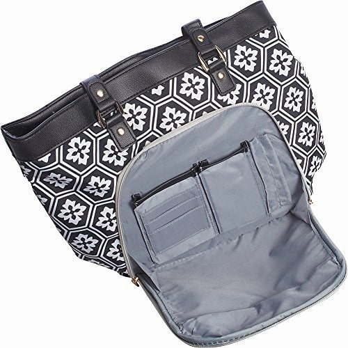 Jenni Chan Aria Snow Flake 18" Computer Tote (Black)