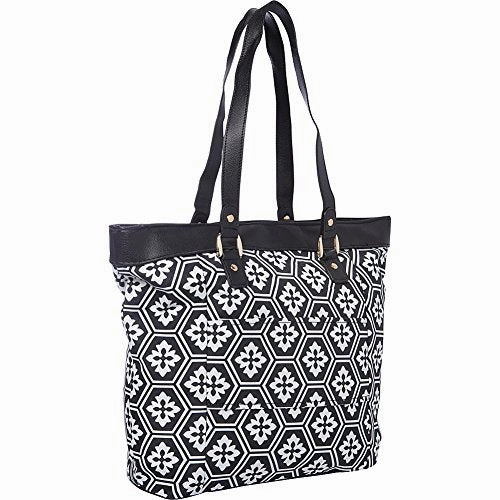 Jenni Chan Aria Snow Flake 18" Computer Tote (Black)