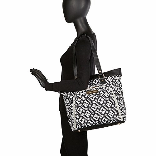 Jenni Chan Aria Snow Flake 18" Computer Tote (Black)