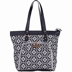 Jenni Chan Aria Snow Flake 18" Computer Tote (Black)