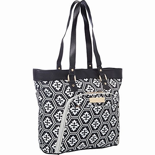 Jenni Chan Aria Snow Flake 18" Computer Tote (Black)