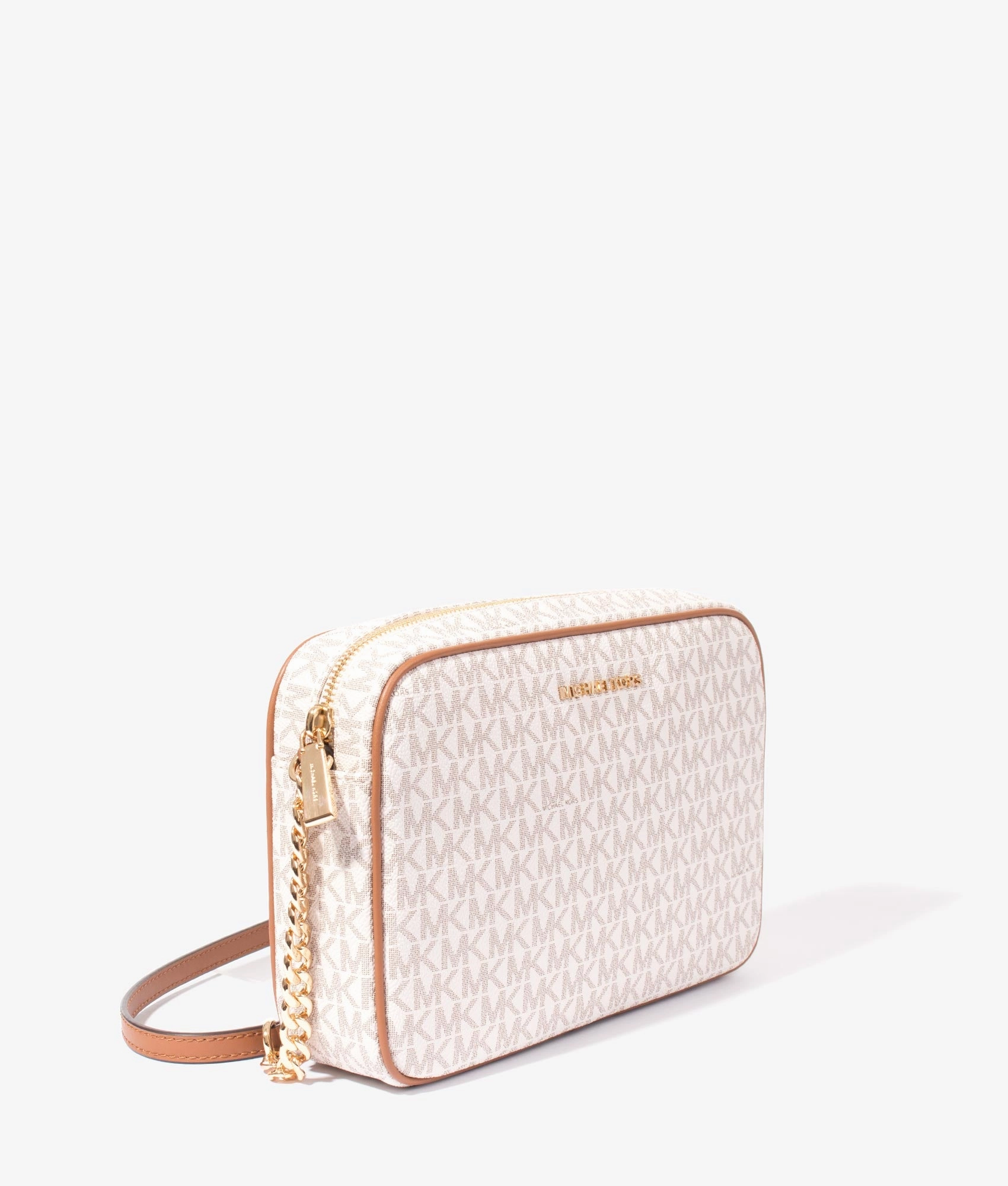 Jet set large logo crossbody in vanilla