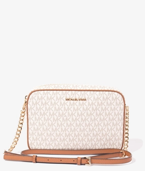 Jet set large logo crossbody in vanilla
