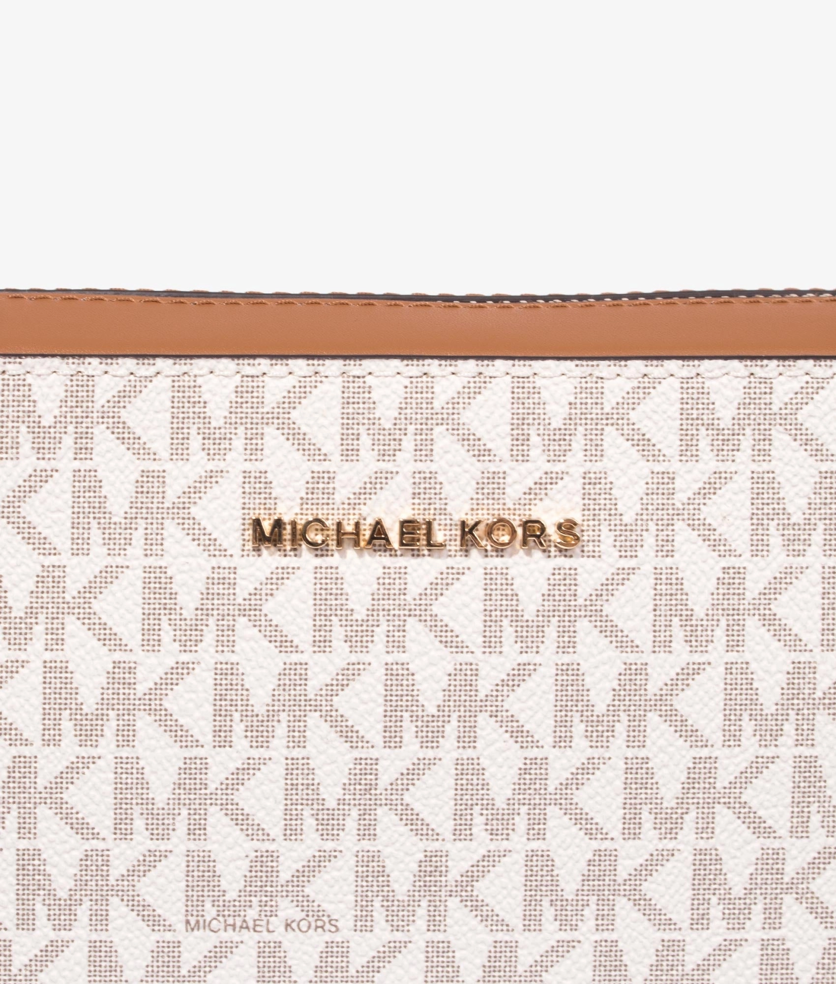 Jet set MK logo camera bag in vanilla