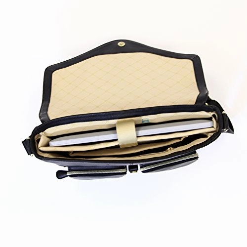 Jill-E Designs Veronica 15" Leather Laptop Bag, Black (419392)