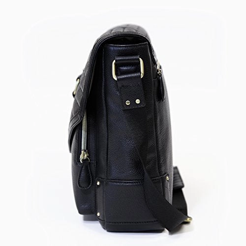 Jill-E Designs Veronica 15" Leather Laptop Bag, Black (419392)