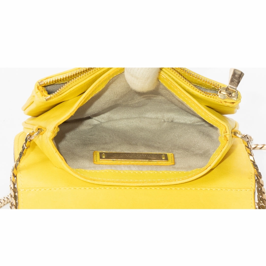 Jimmy Choo Leather-Trim Chain-Link Crossbody Bag