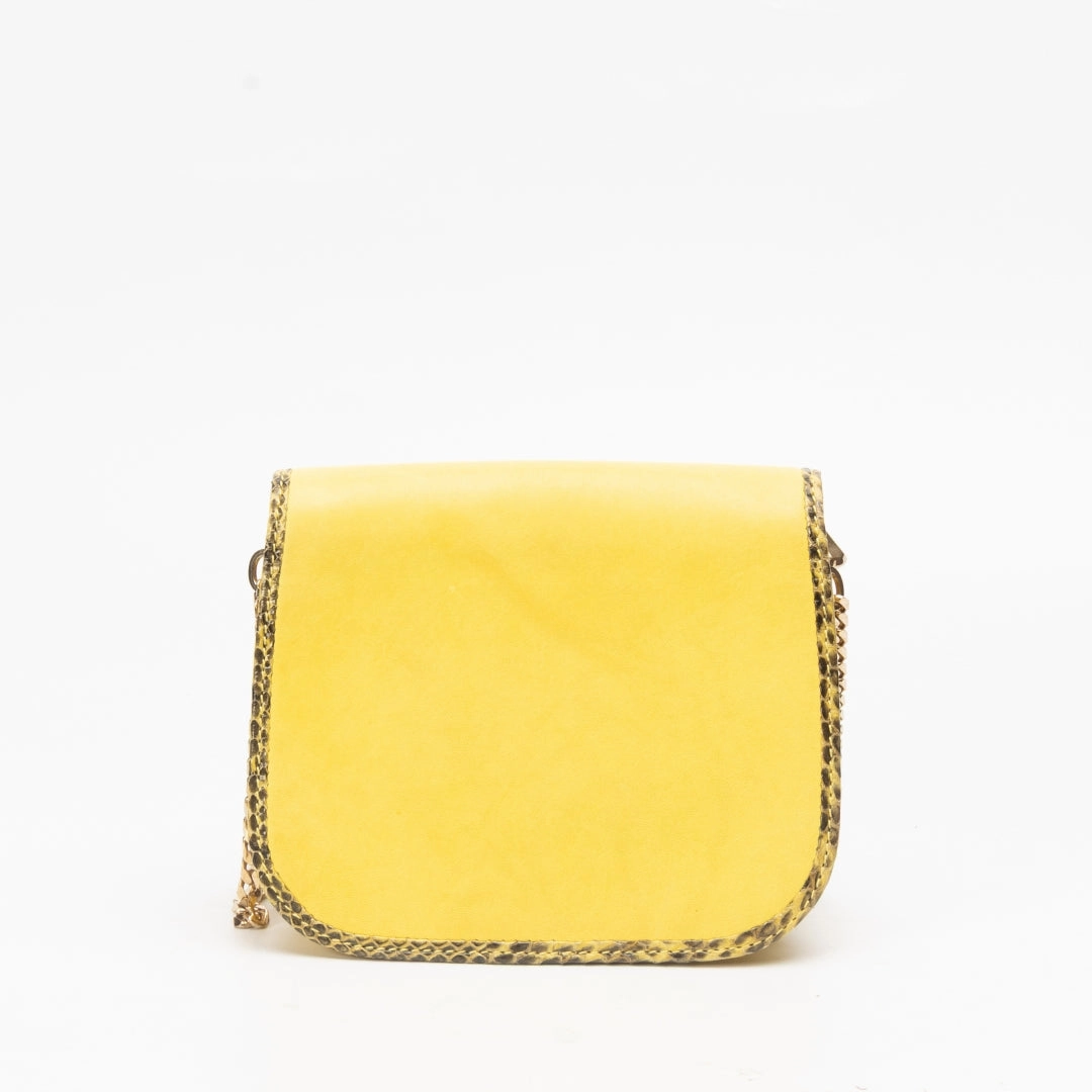 Jimmy Choo Leather-Trim Chain-Link Crossbody Bag
