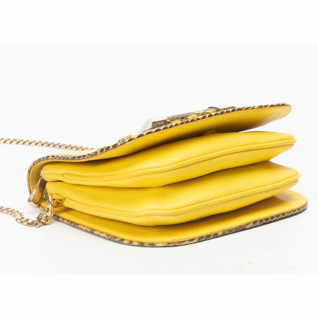 Jimmy Choo Leather-Trim Chain-Link Crossbody Bag