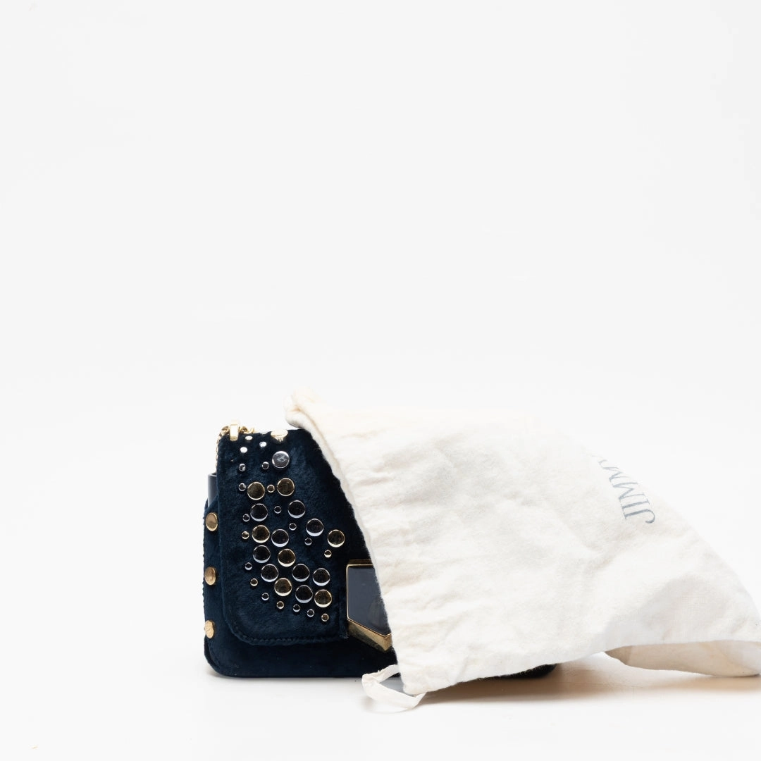 Jimmy Choo Lockett Petite Velvet Crossbody Bag